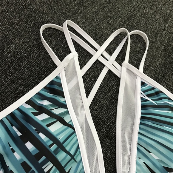 B2G1❤️Tropical Leaf One Piece Swimsuit - Picture 5 of 6